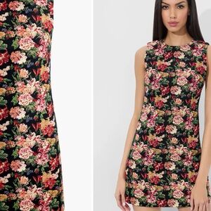 Alice + Olivia Black Floral Mini Dress size 6